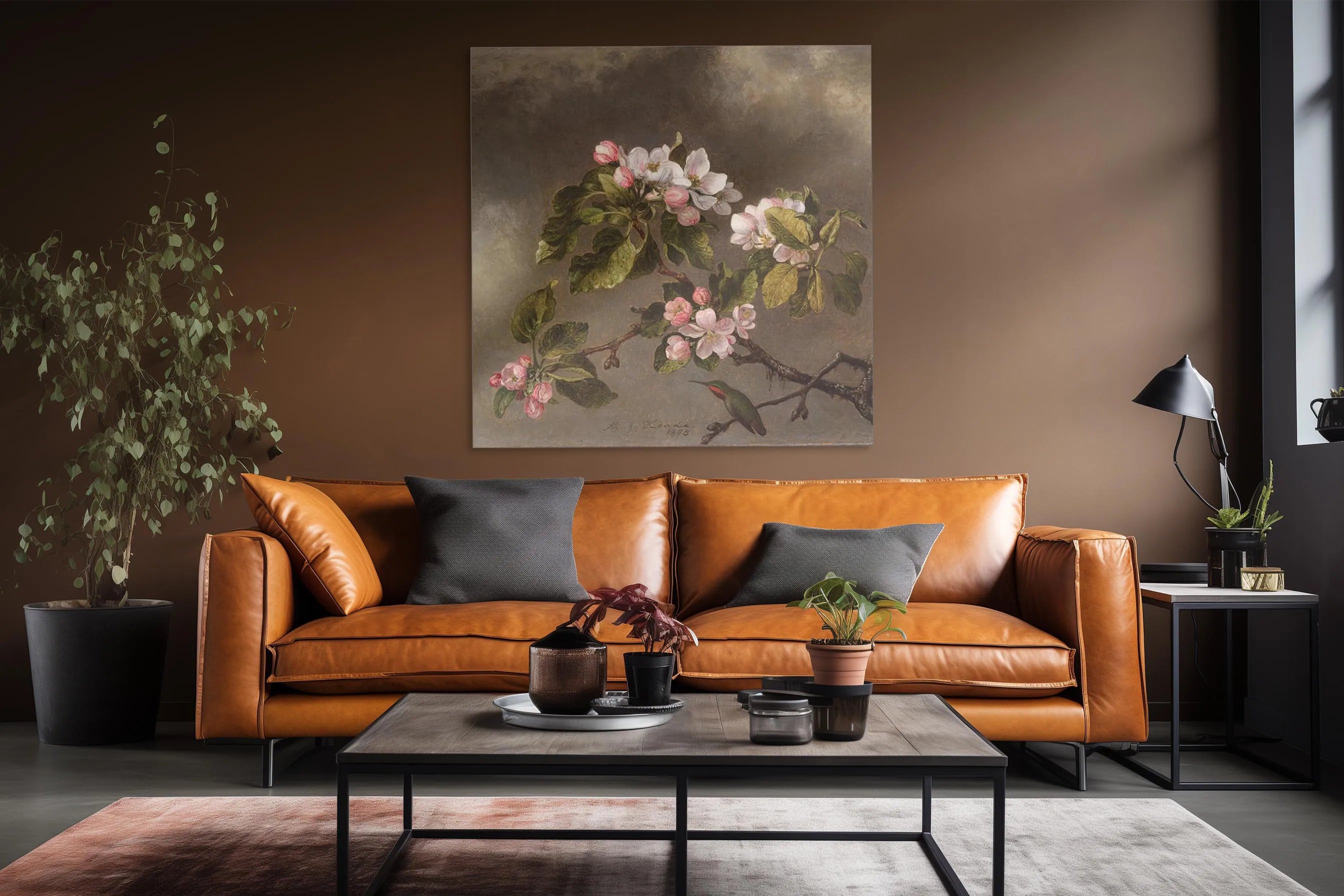 Hummingbird and Apple Blossoms