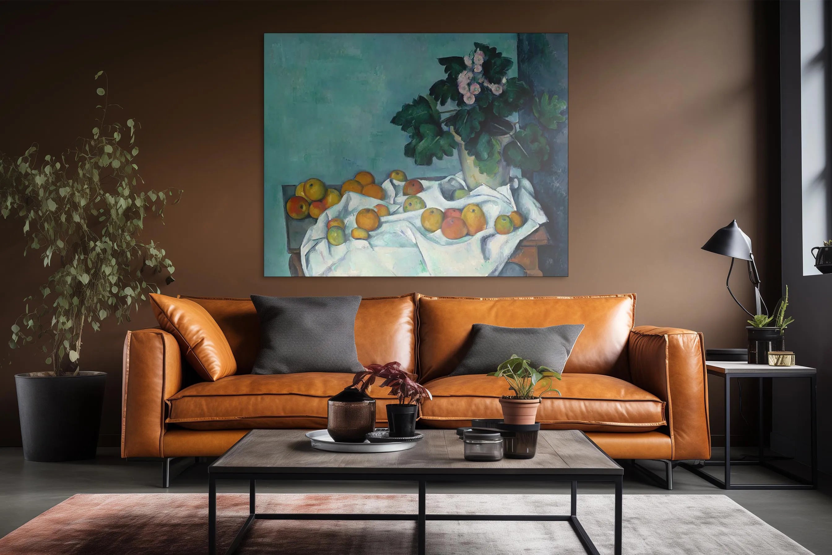 Still Life with Apples and a Pot of Primroses
