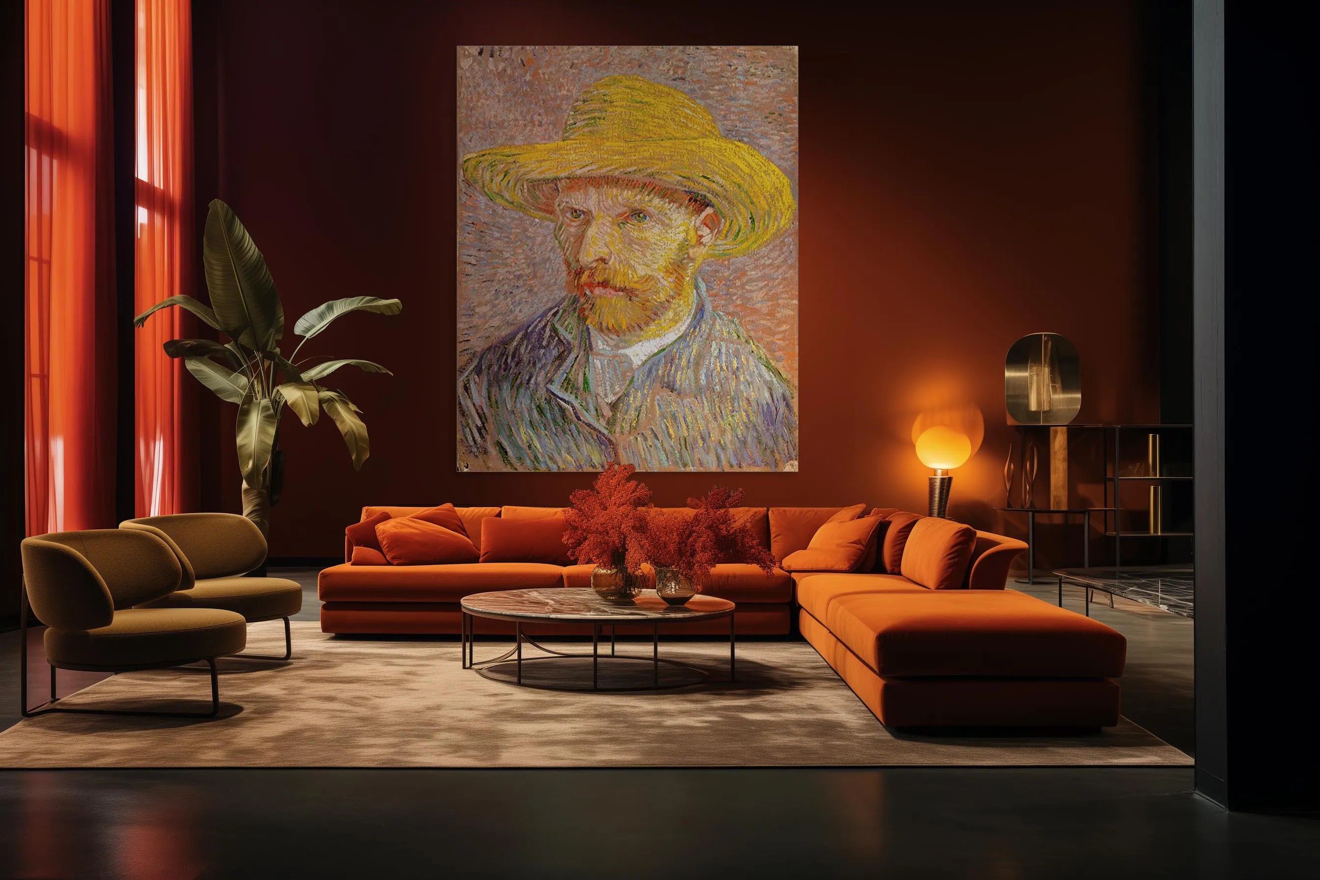 Self-Portrait with a Straw Hat