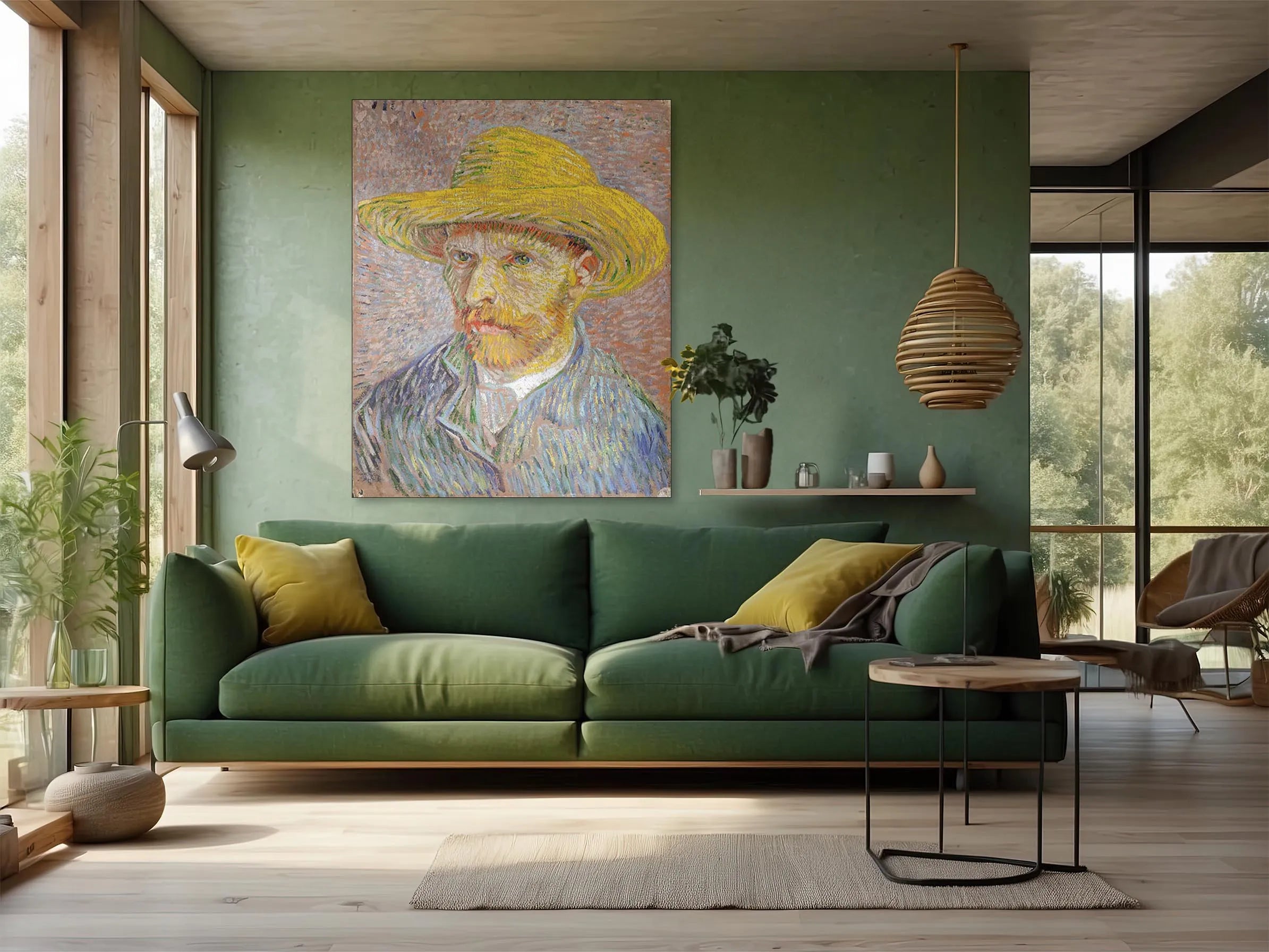 Self-Portrait with a Straw Hat