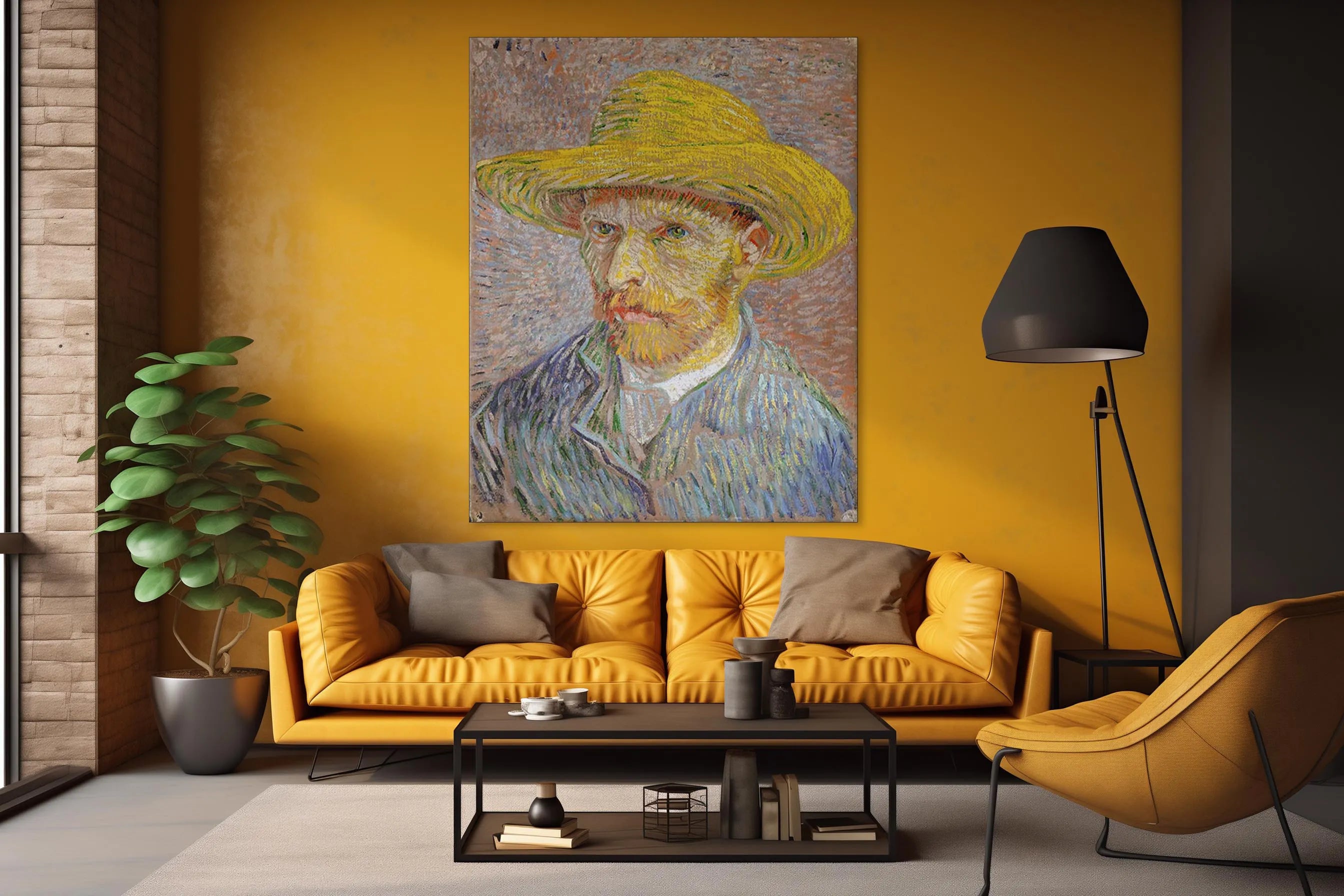 Self-Portrait with a Straw Hat