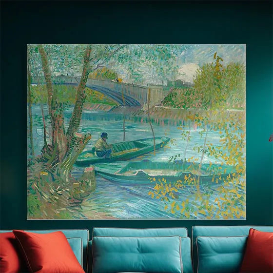 Fishing in Spring, the Pont de Clichy (Asnières)
