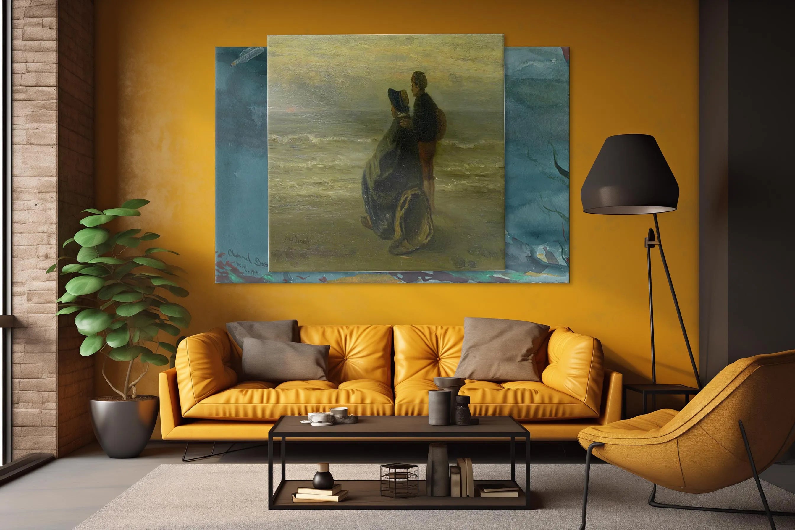 Mother and Child on a Seashore