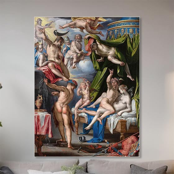 Mars and Venus Surprised by Vulcan