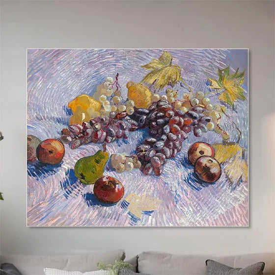 Grapes, Lemons, Pears, and Apples