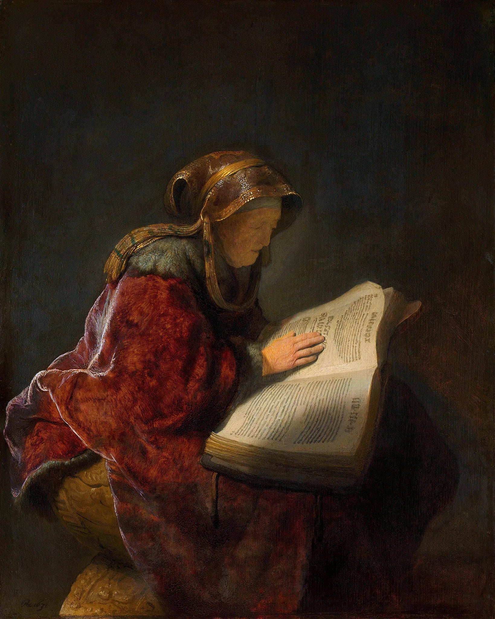 Old Woman Reading, Probably the Prophetess Anna