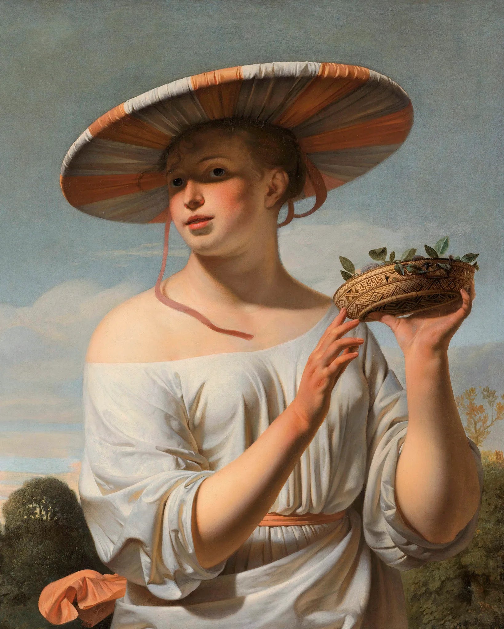 Woman in a Large Hat