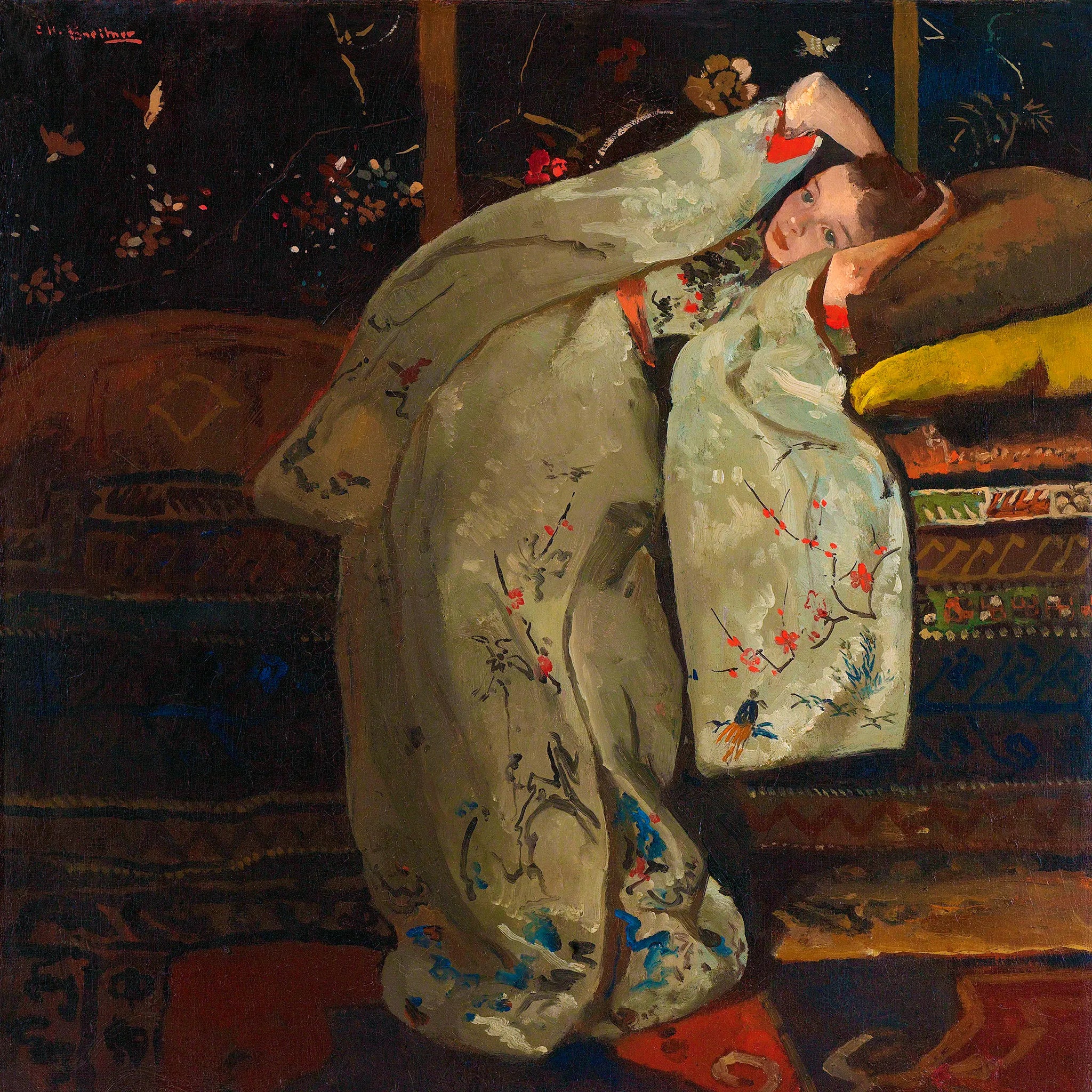 Girl in a White Kimono