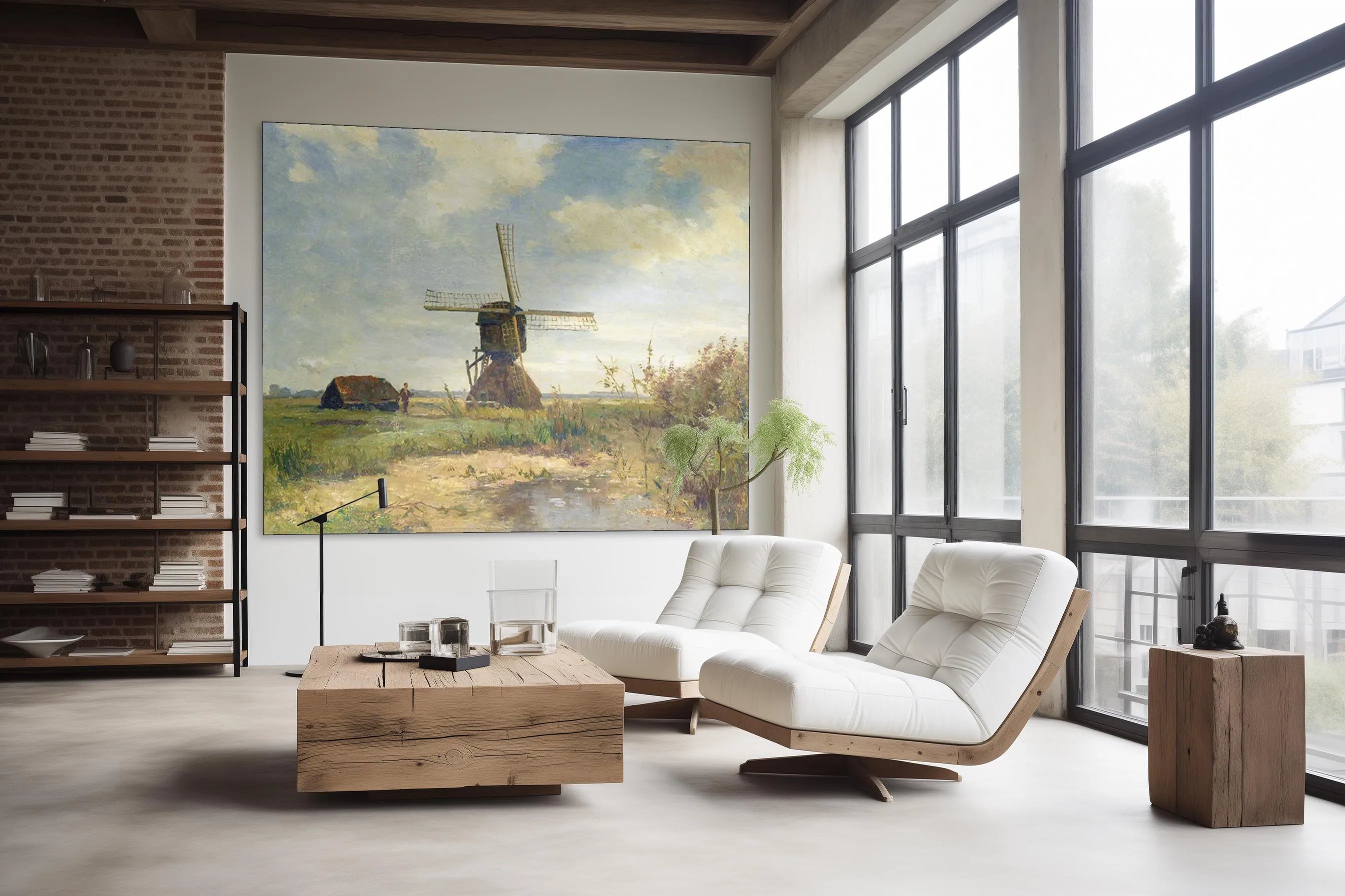 Sunny Day', a Windmill on a Waterway