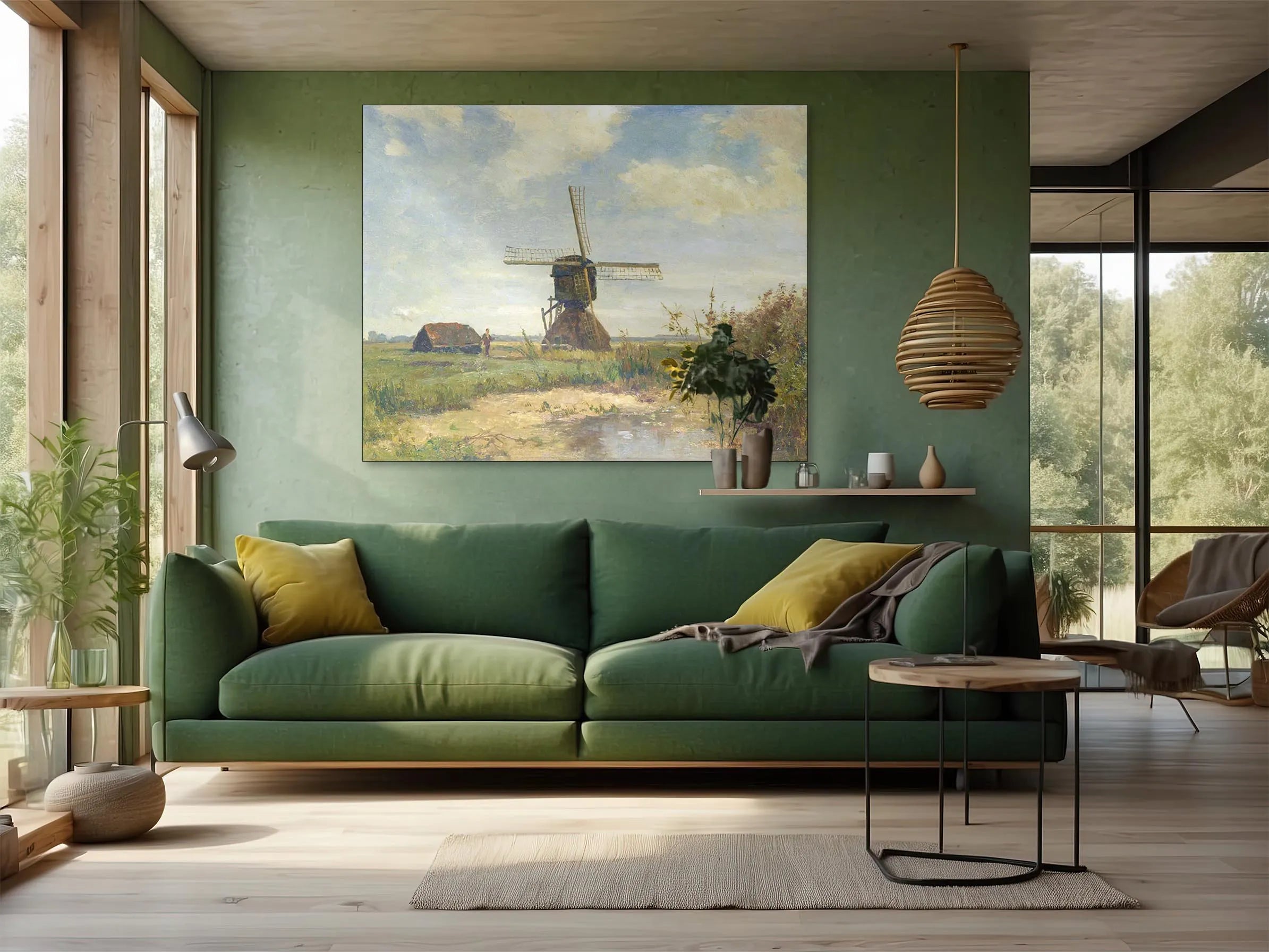 Sunny Day', a Windmill on a Waterway