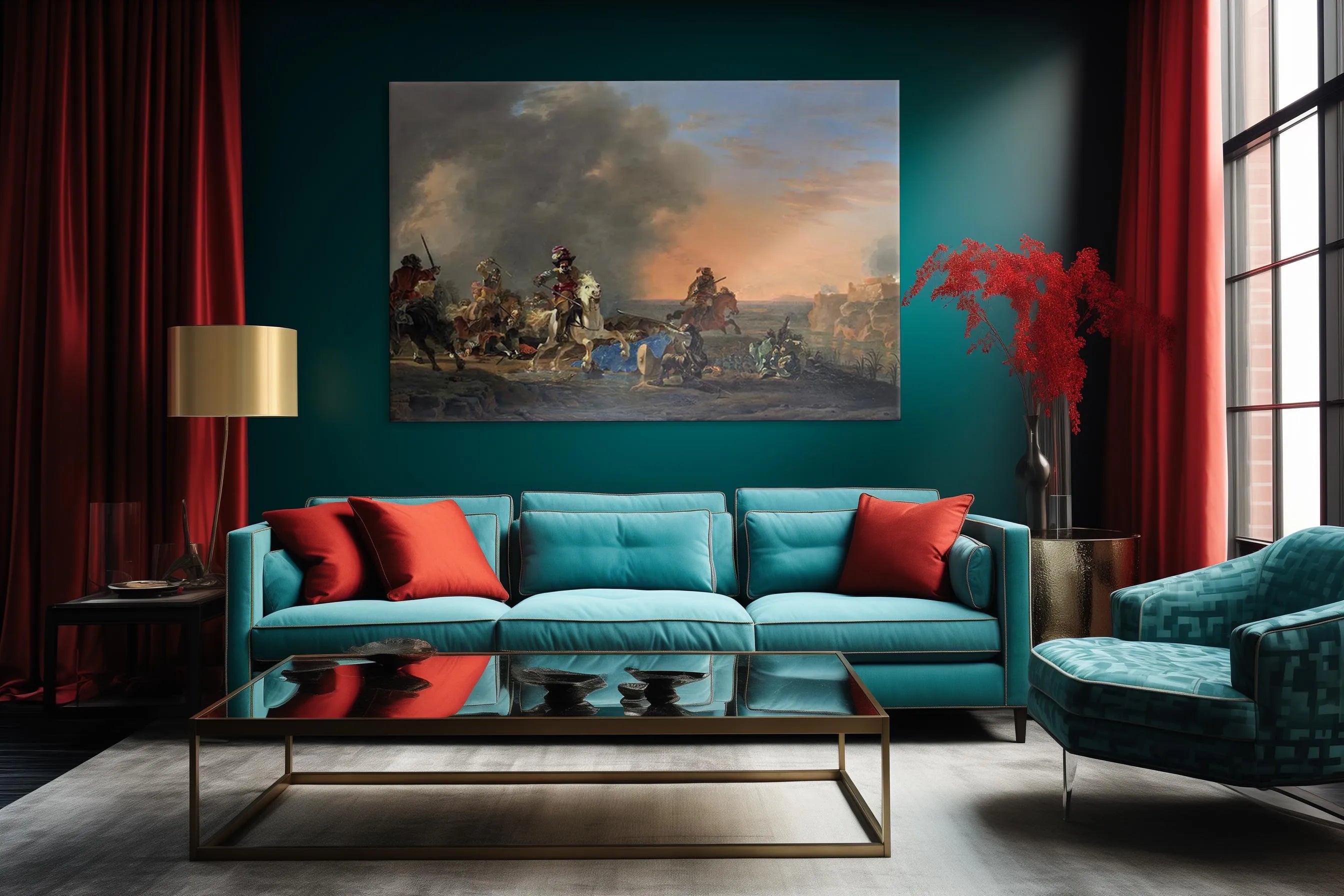 Cavalry Attack at Sunset
