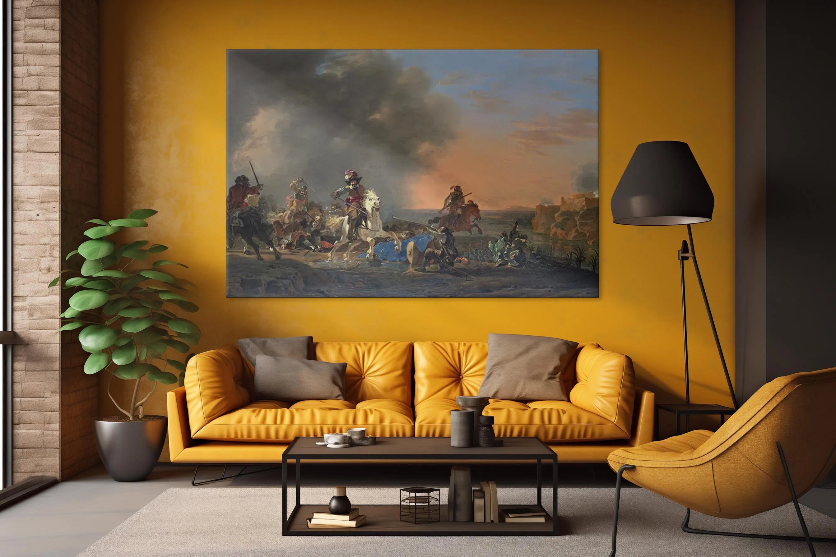 Cavalry Attack at Sunset