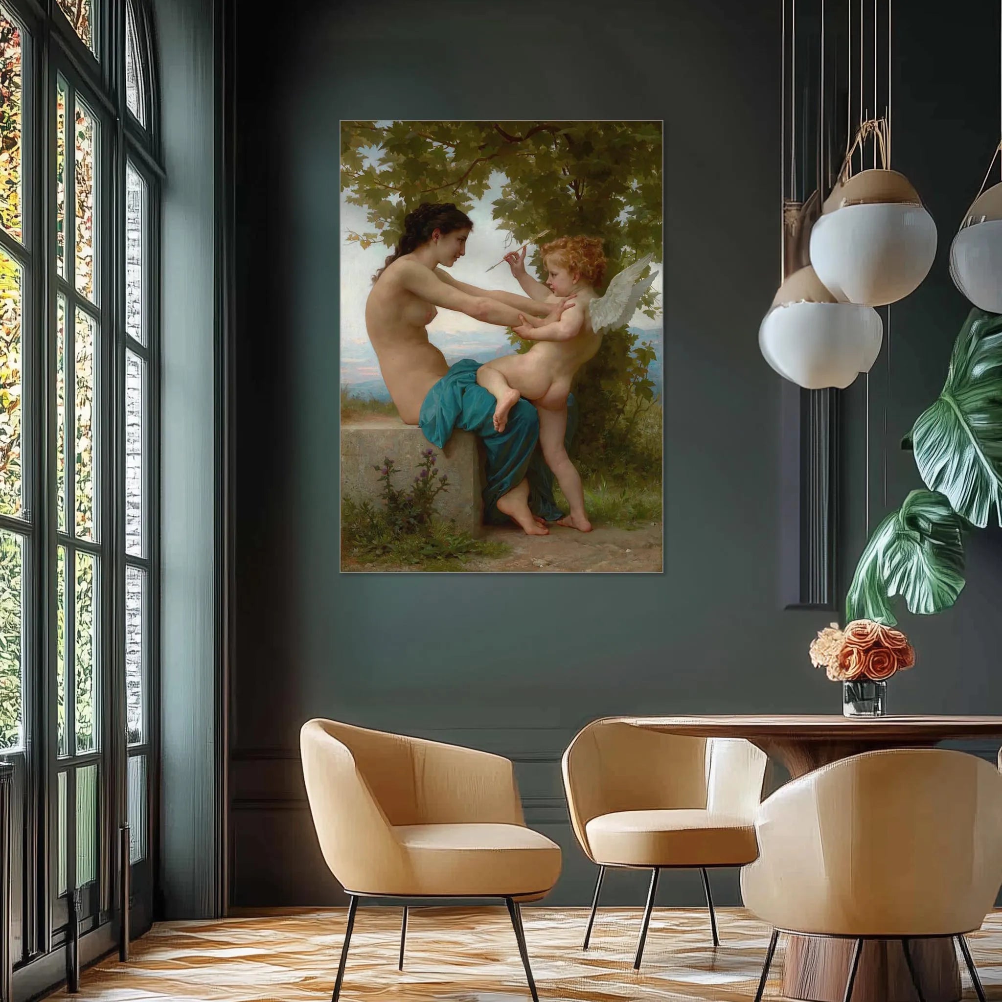 The Girl Defending Herself Against Eros