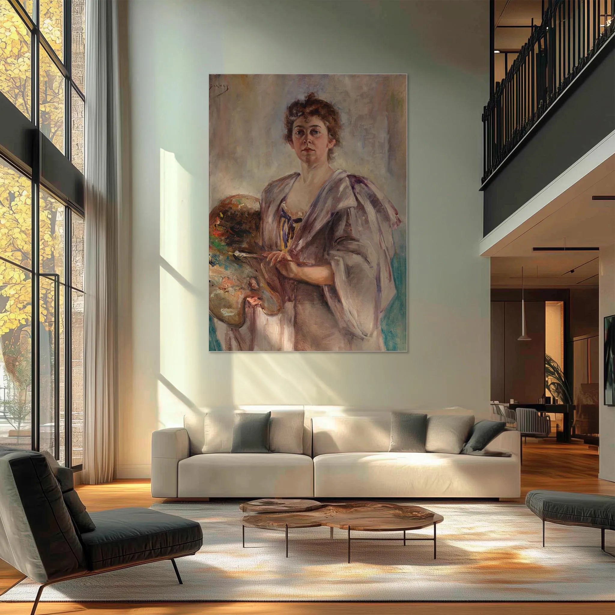 Self-Portrait in Painting Robe