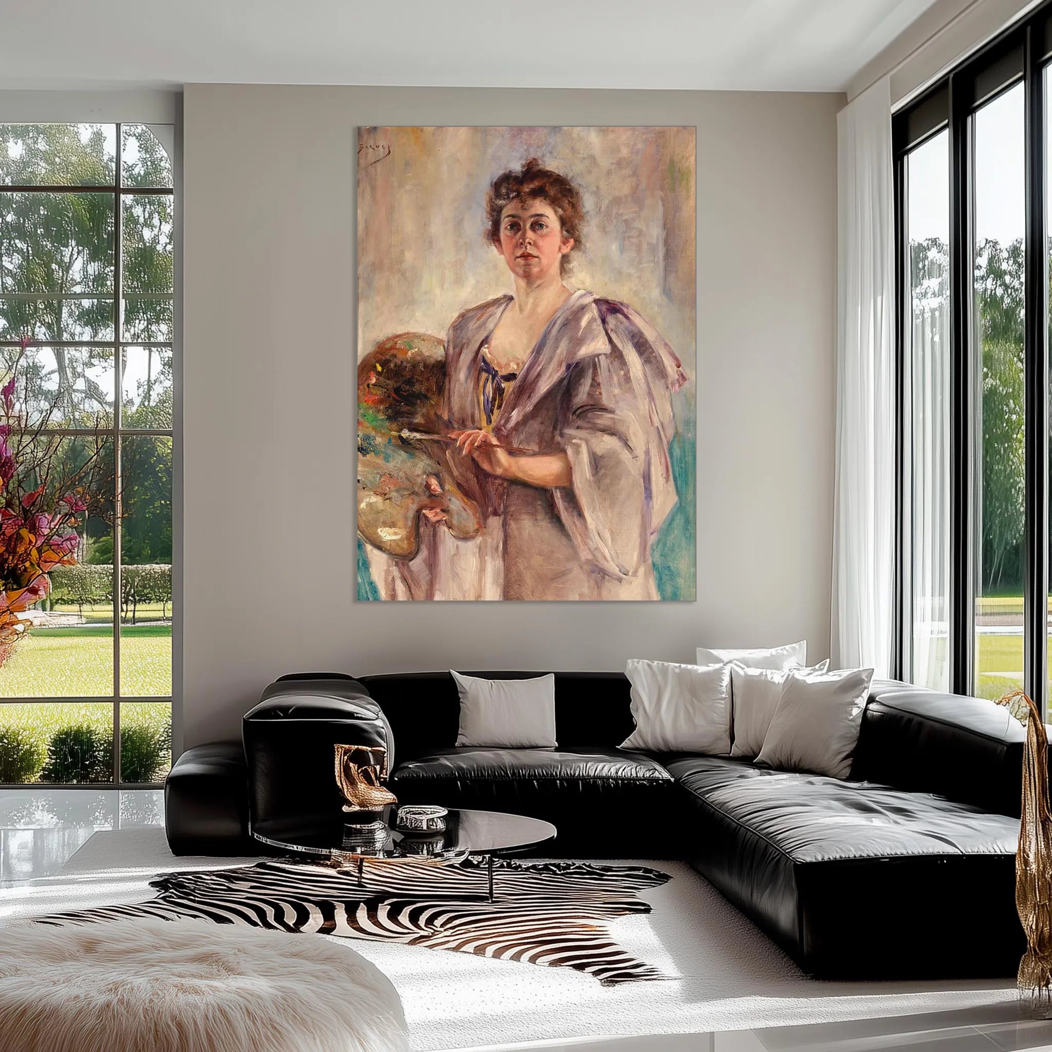 Self-Portrait in Painting Robe