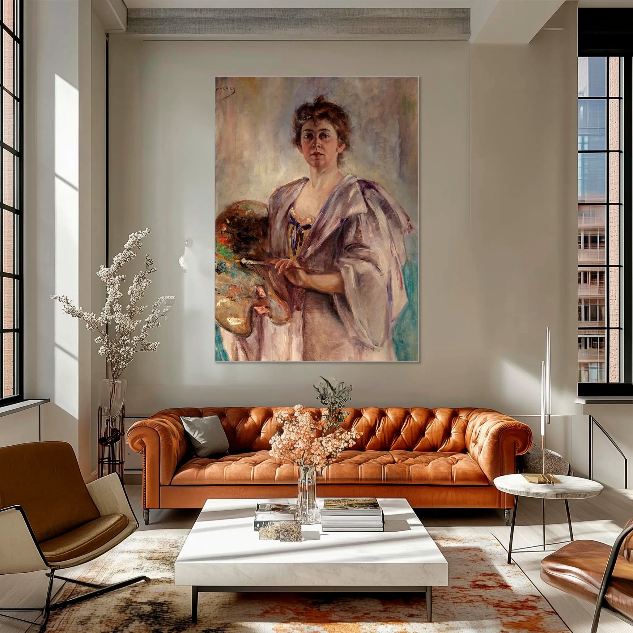 Self-Portrait in Painting Robe