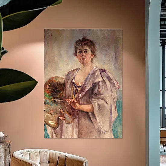 Self-Portrait in Painting Robe