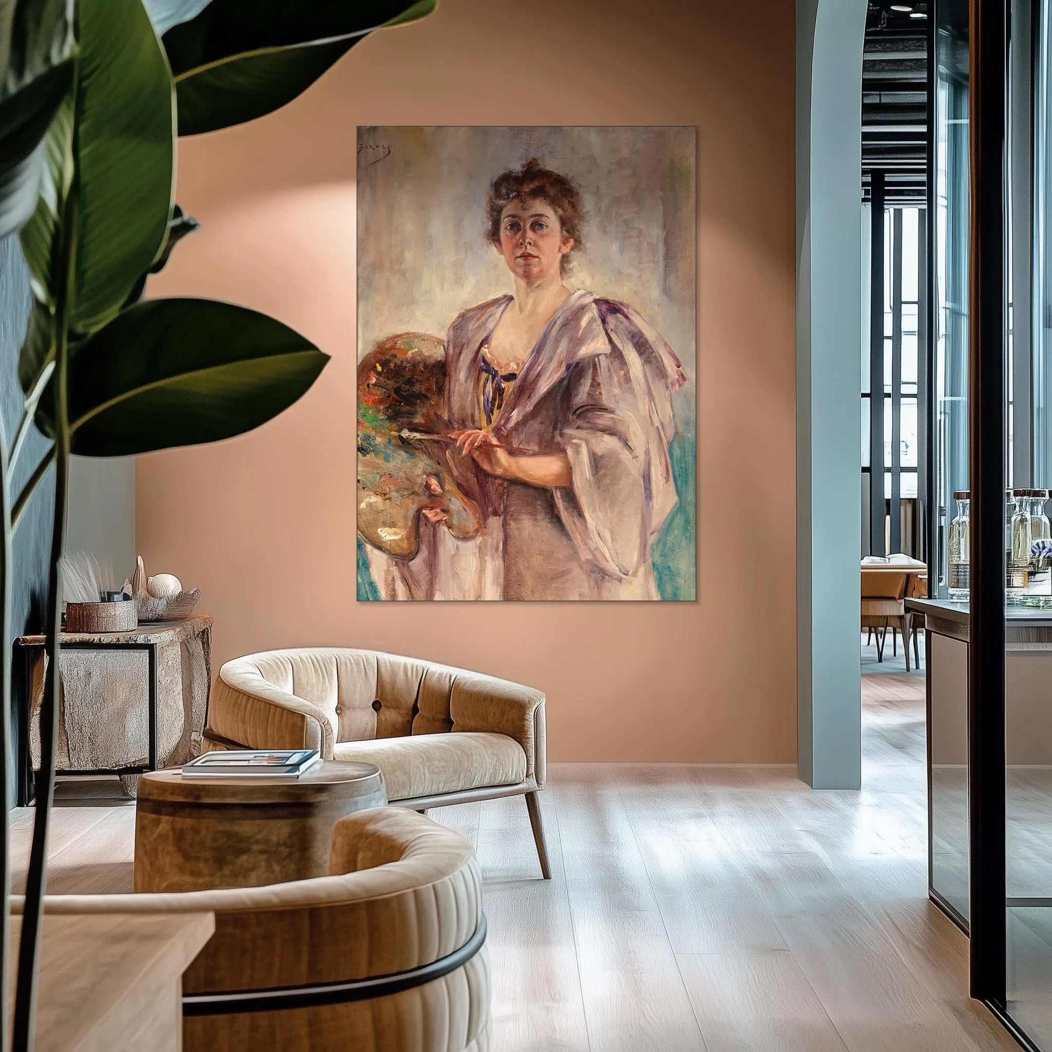 Self-Portrait in Painting Robe