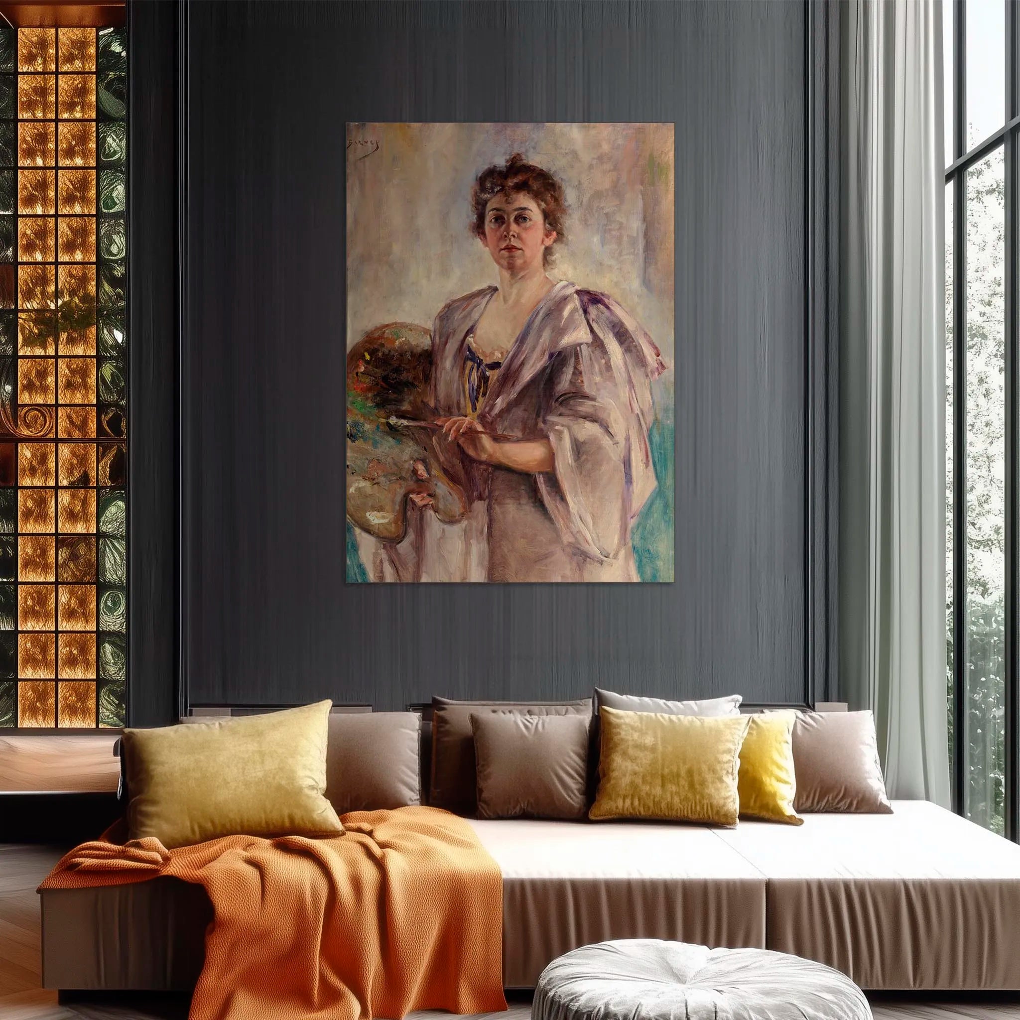 Self-Portrait in Painting Robe