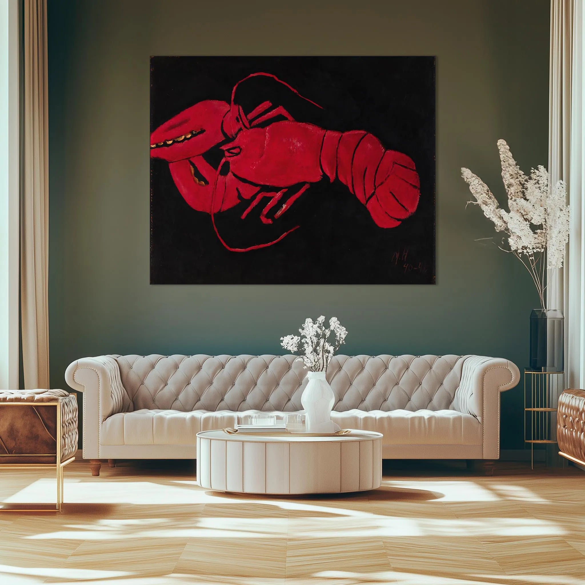 Lobster on Black Background