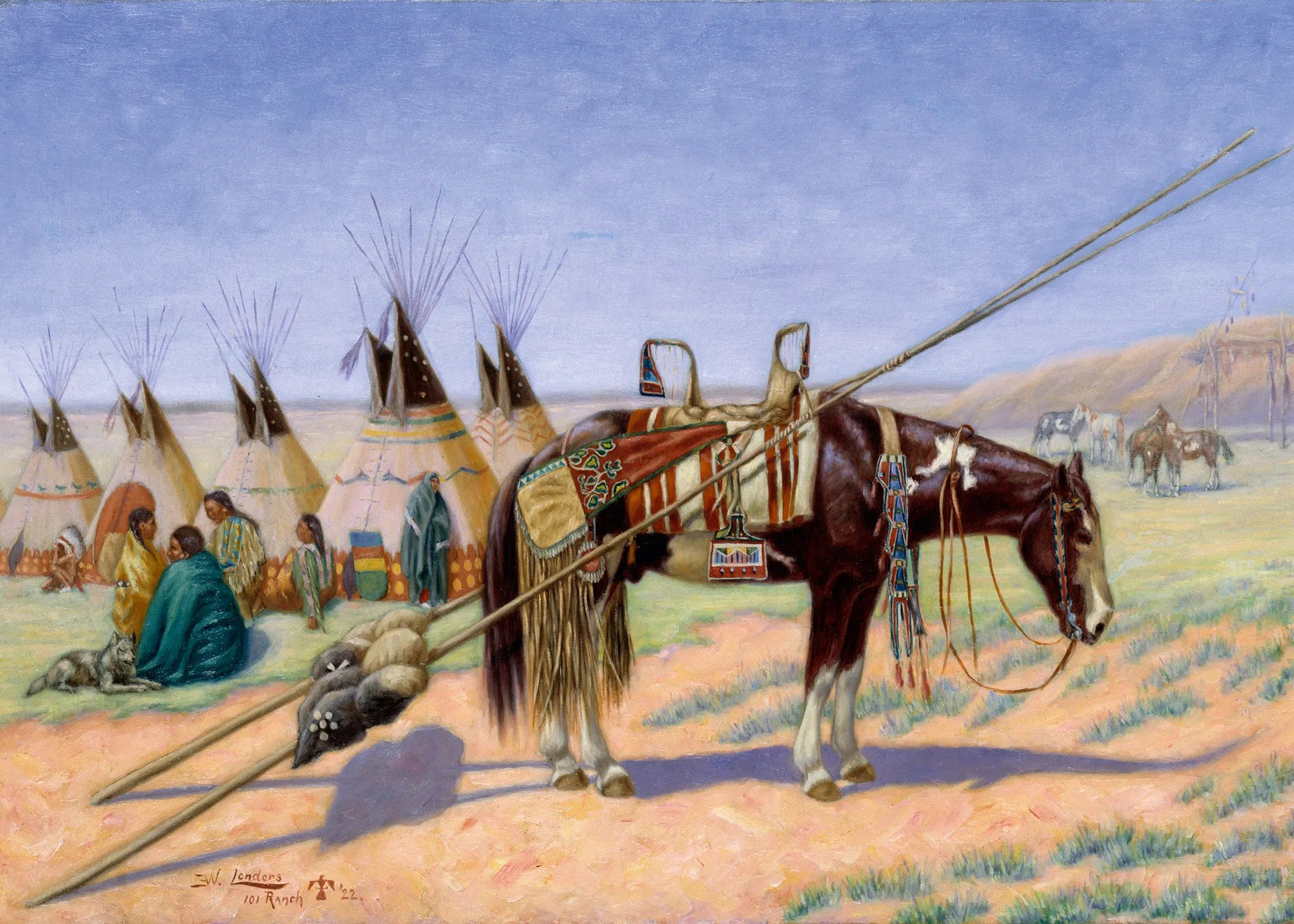 Indians in Camp at 101 Ranch