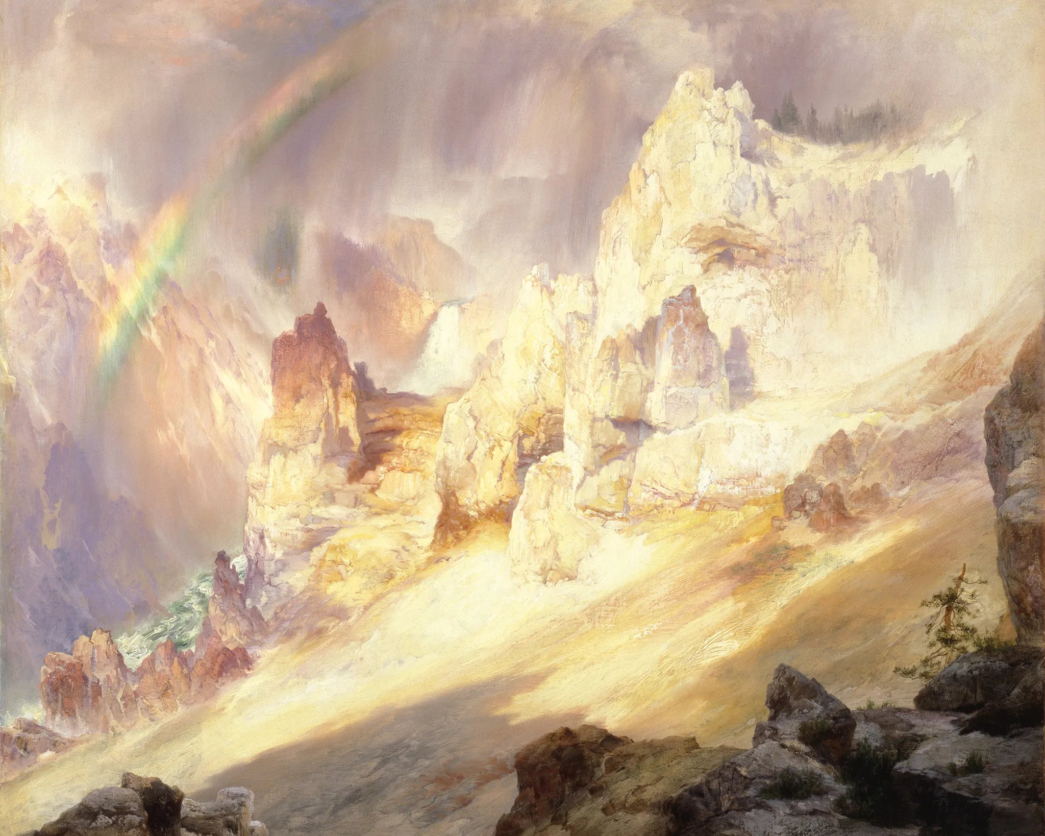 Rainbow over the Grand Canyon of the Yellowstone