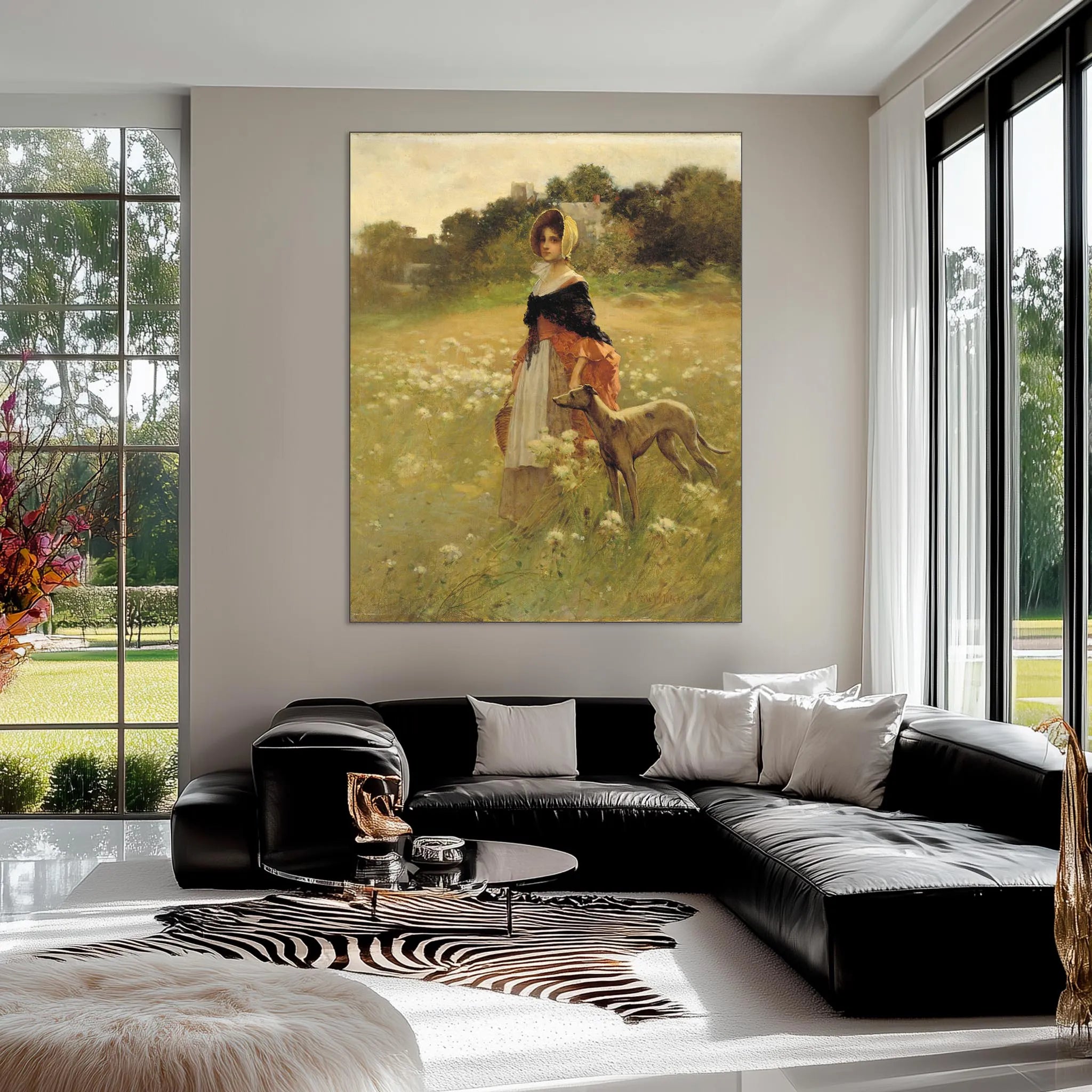 Young Girl and Dog