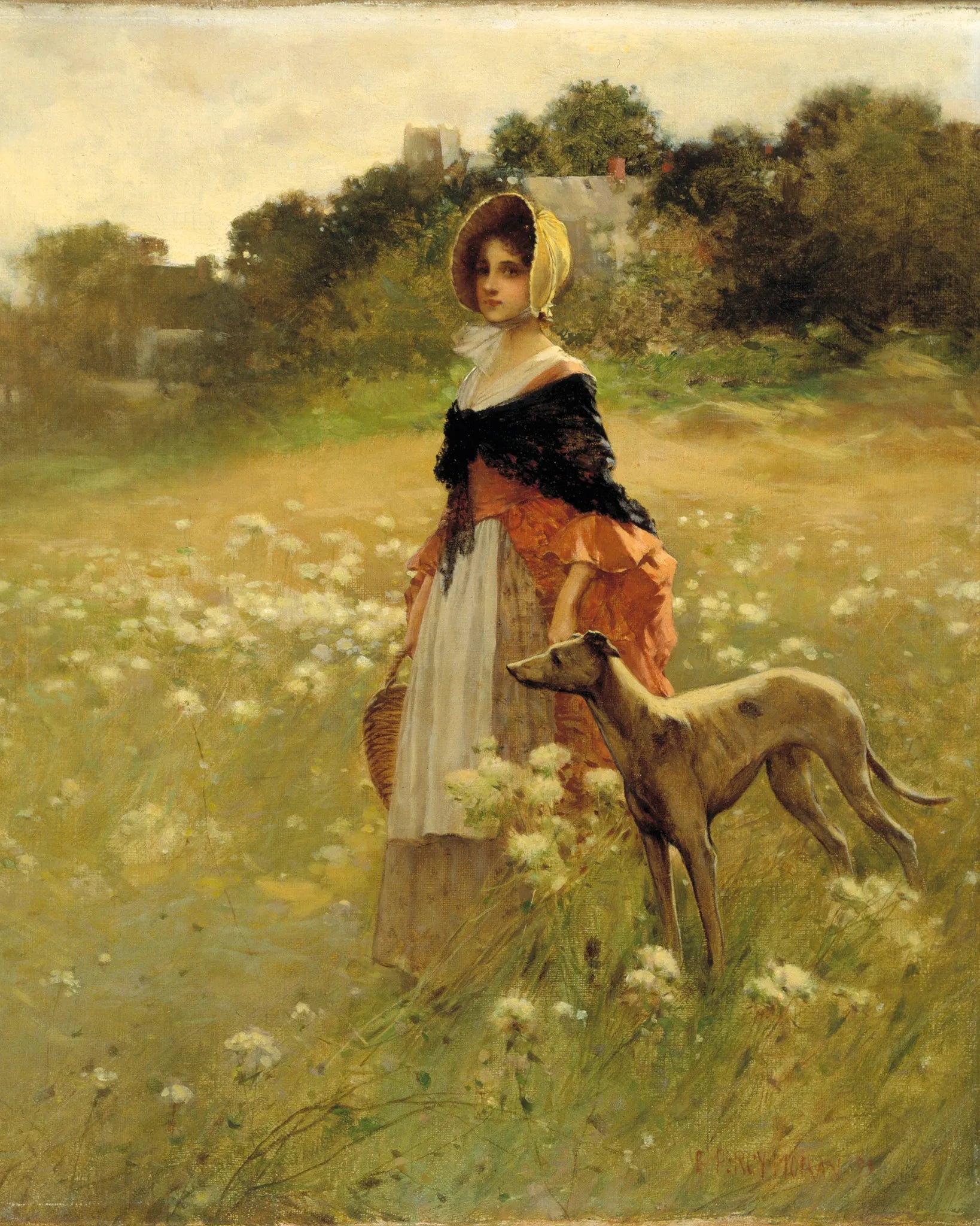 Young Girl and Dog