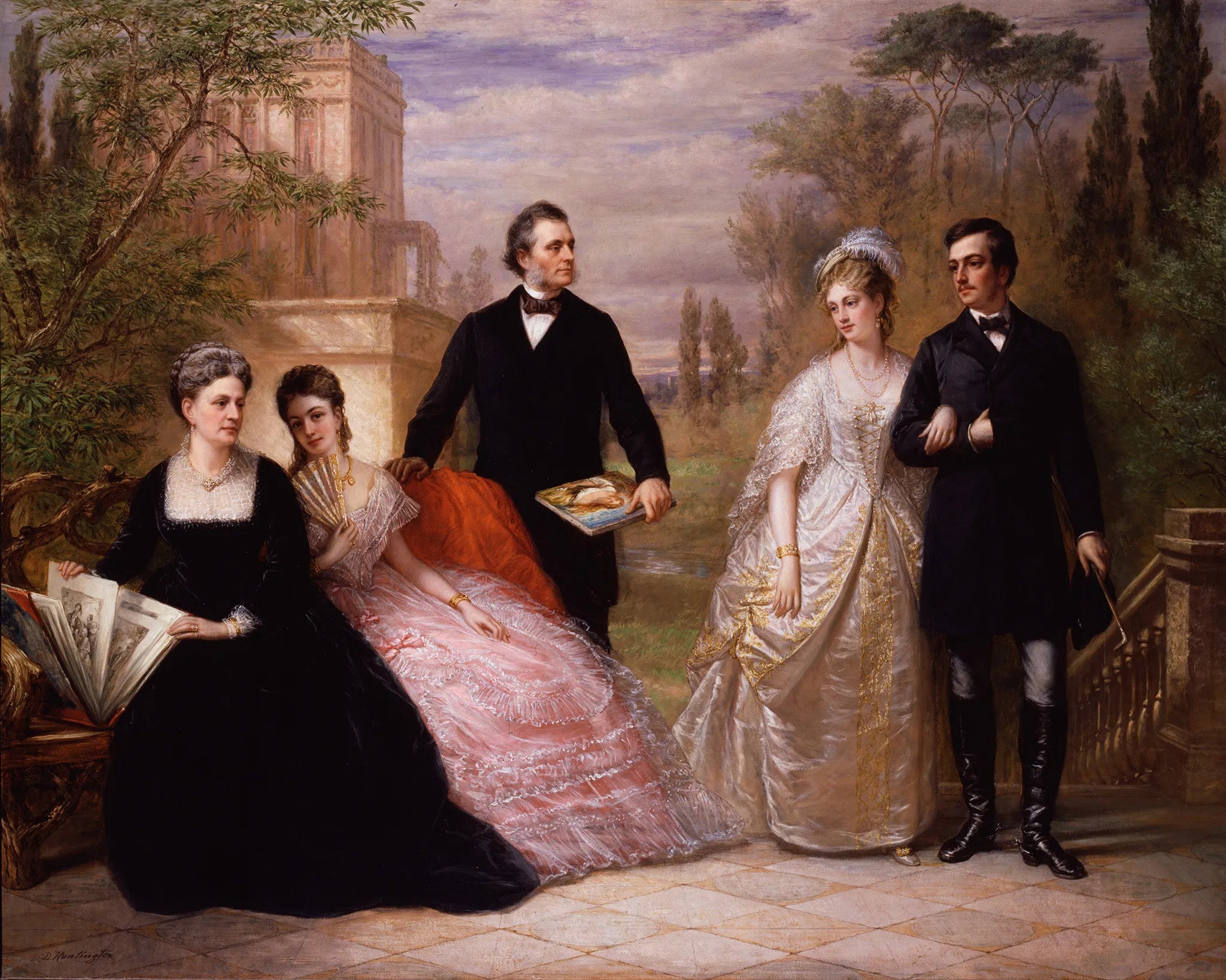 The Field Family in a Garden