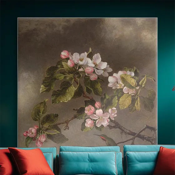 Hummingbird and Apple Blossoms