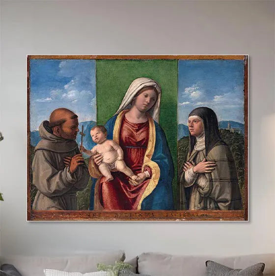 Madonna mit Kind und den Heiligen Franziskus und Klara