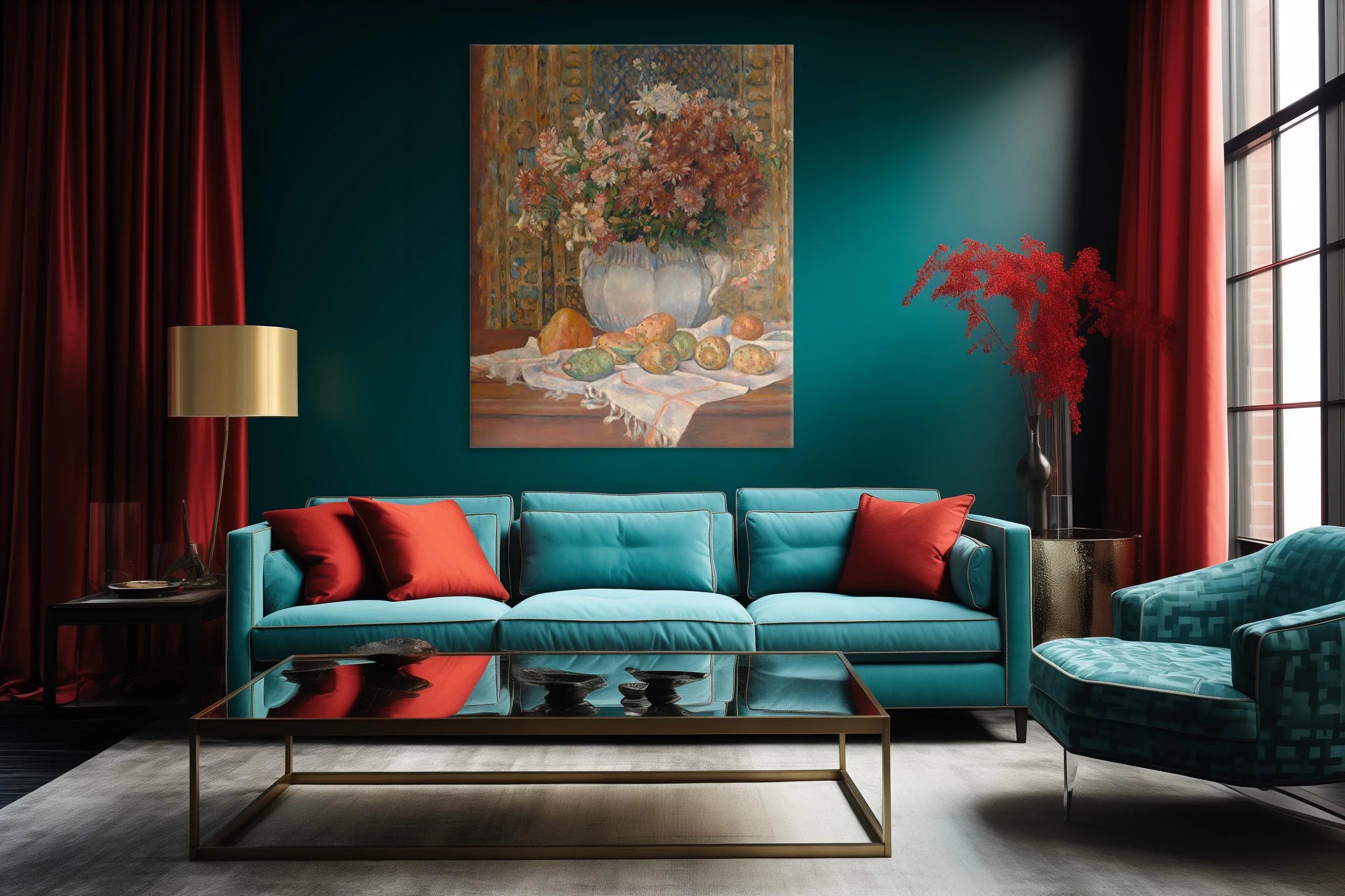 Still Life with Flowers and Prickly Pears