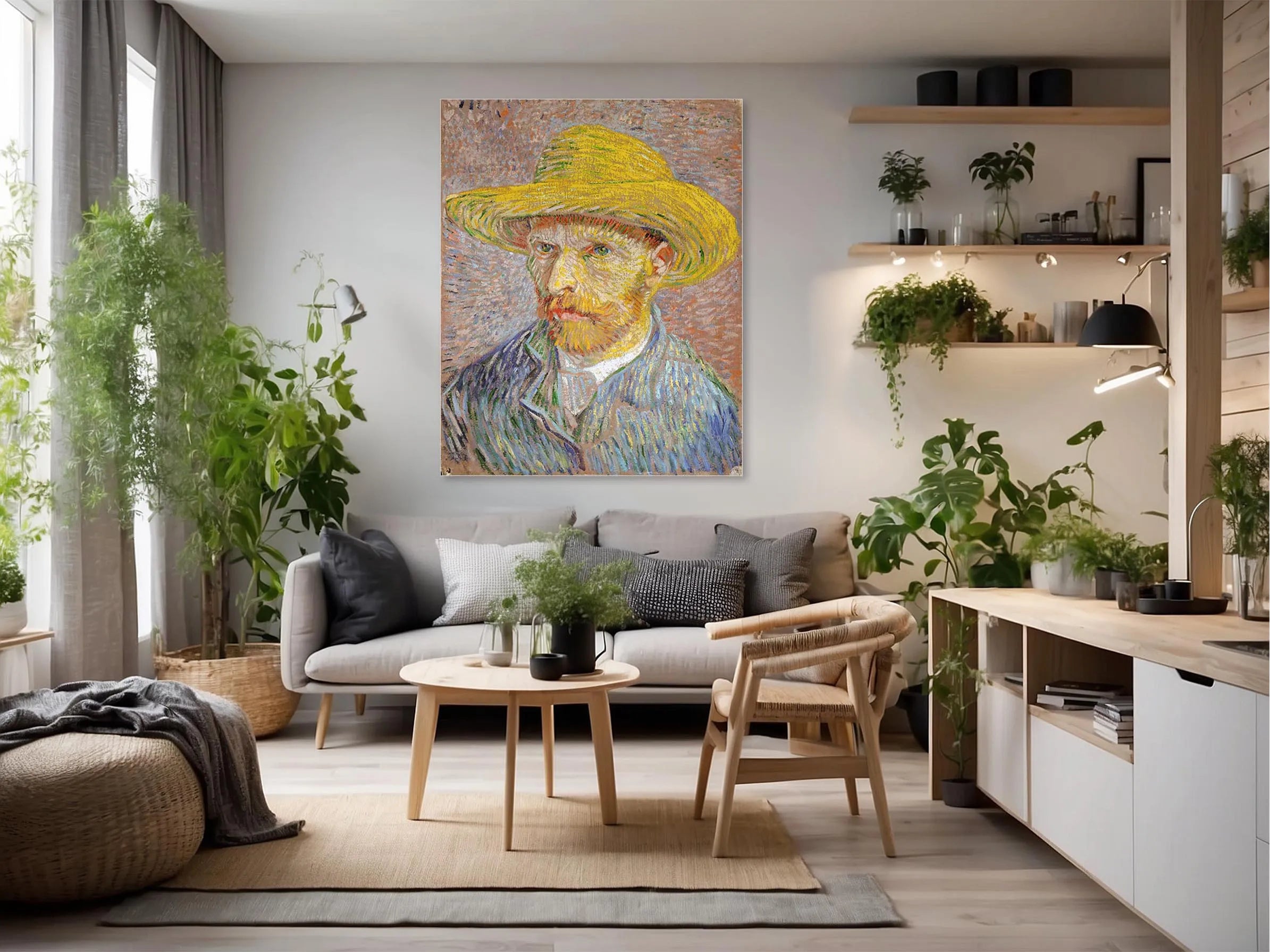 Self-Portrait with a Straw Hat