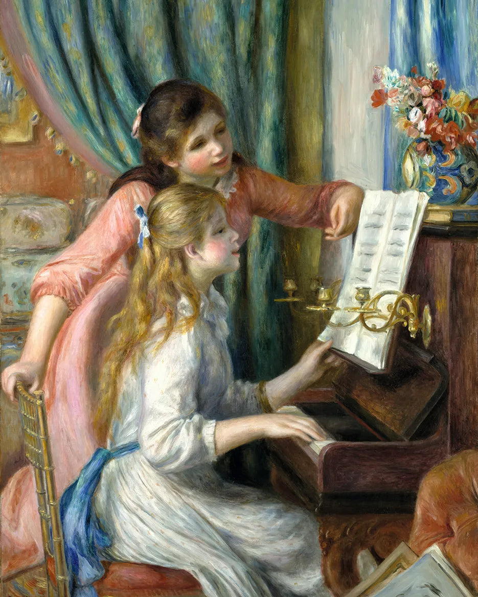 Two Young Girls at the Piano