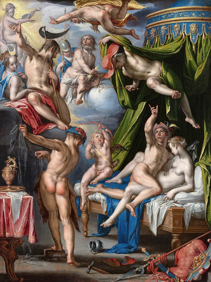 Mars and Venus Surprised by Vulcan