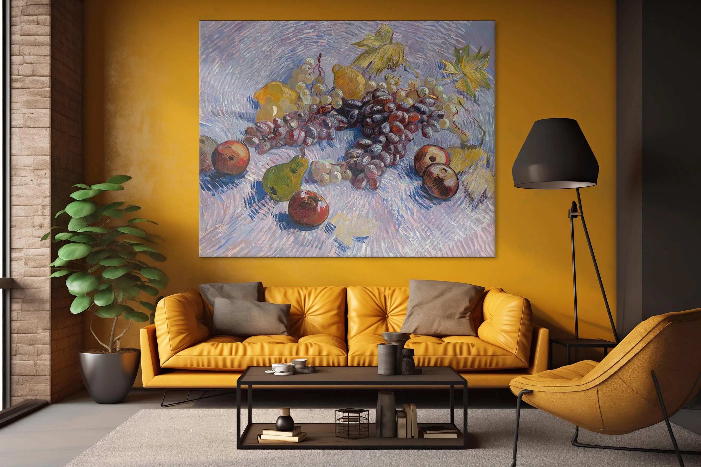 Grapes, Lemons, Pears, and Apples