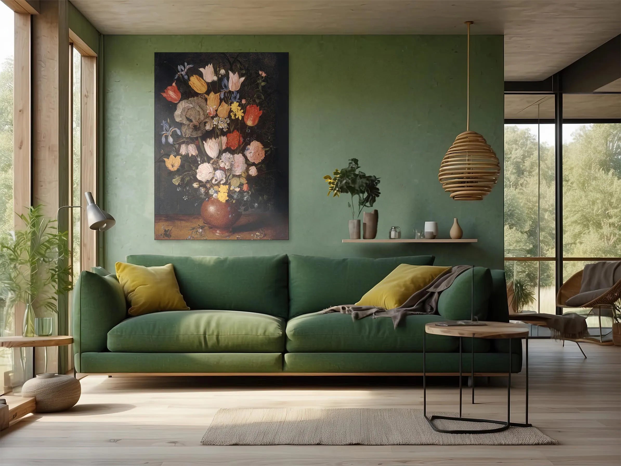 Bouquet of Flowers in an Earthenware Vase