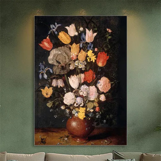 Bouquet of Flowers in an Earthenware Vase