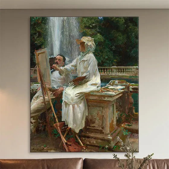Der Brunnen, Villa Torlonia, Frascati, Italien