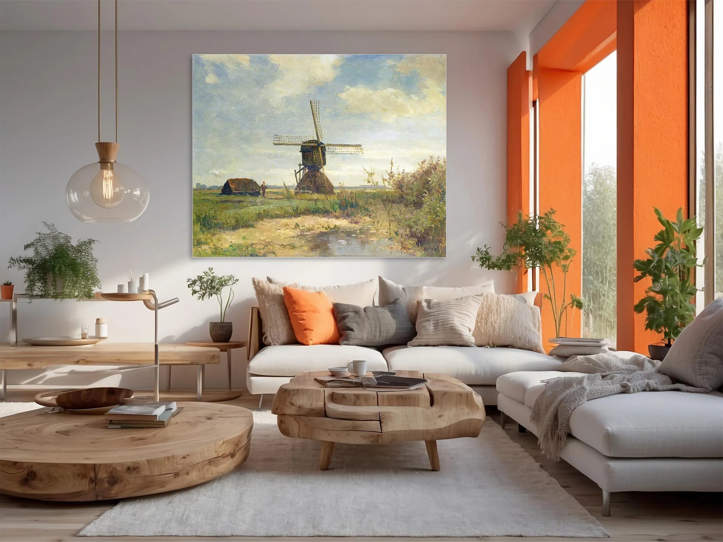 Sunny Day', eine Windmühle an einem Wasserweg