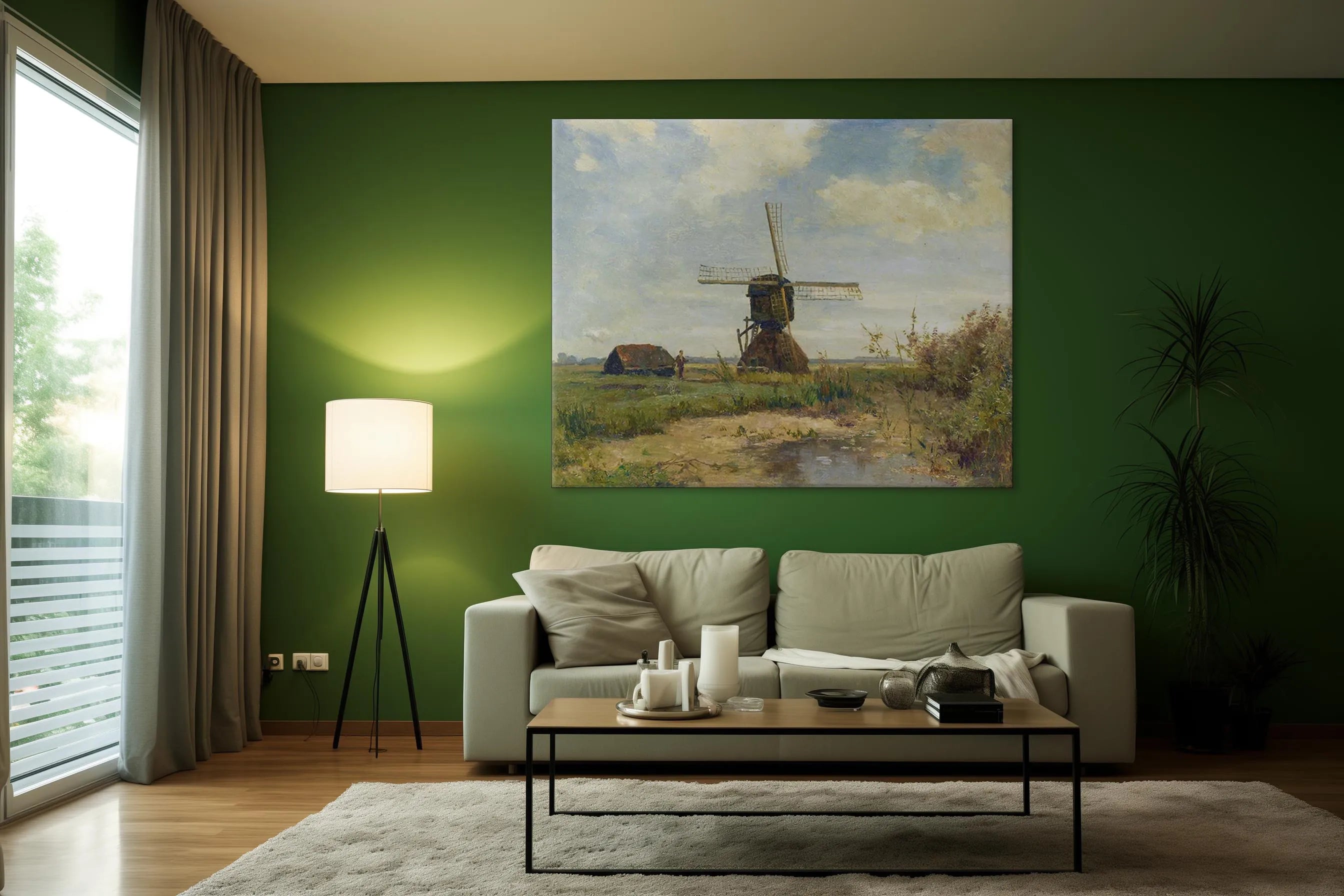 Sunny Day', a Windmill on a Waterway