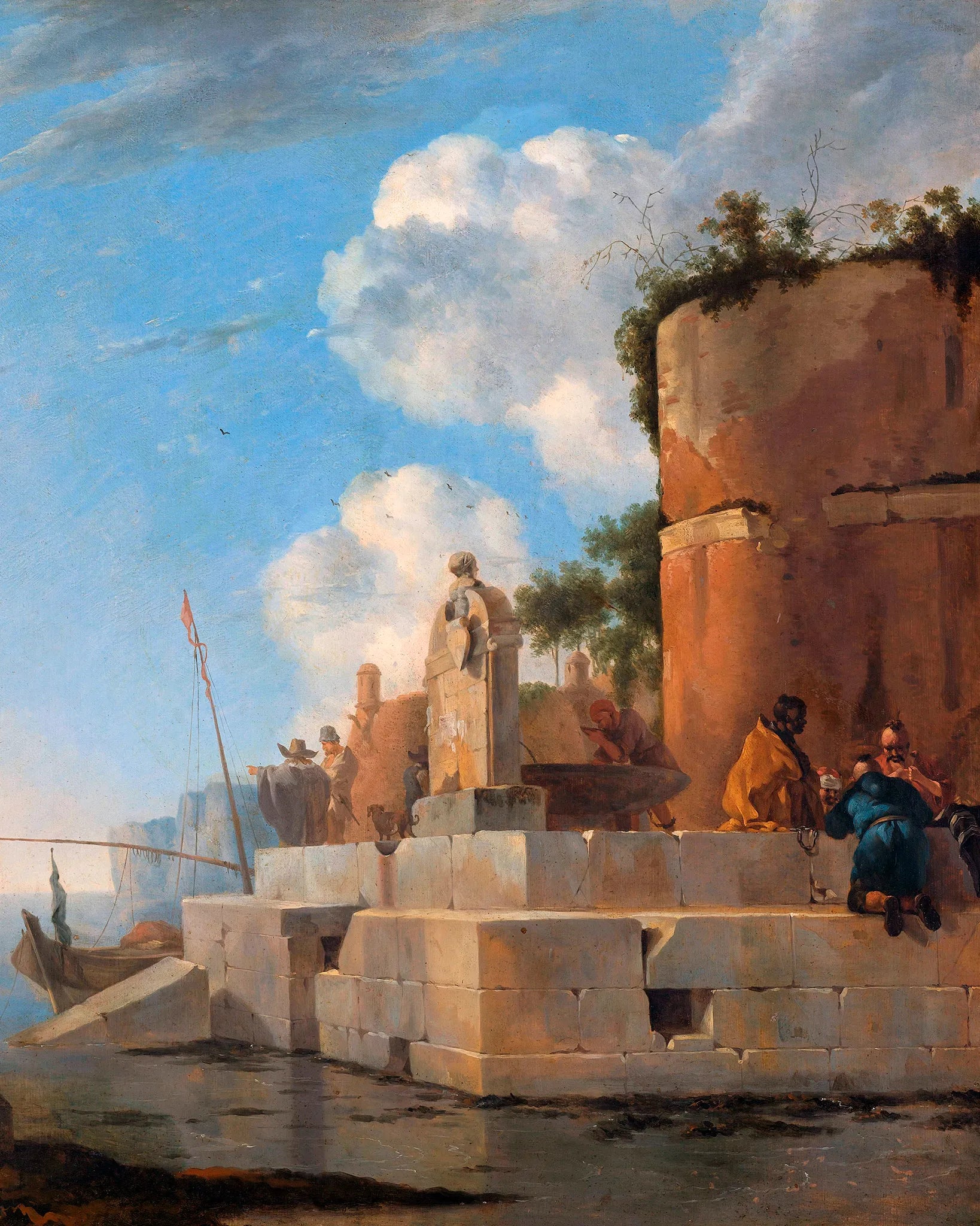 A Coastal Ruin in Italy