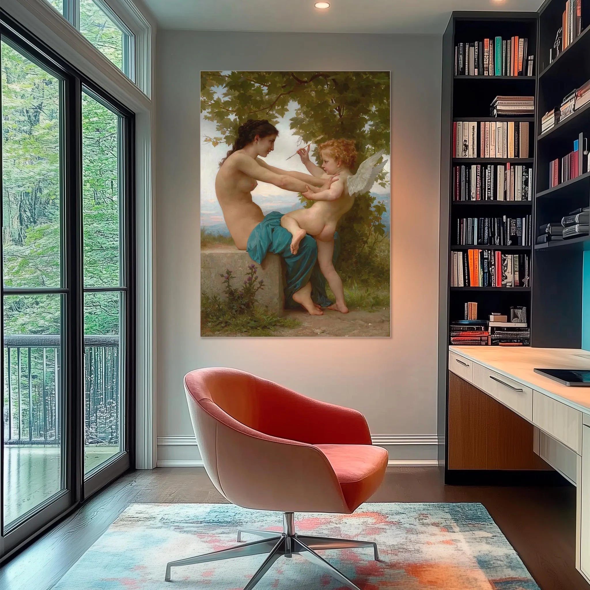 The Girl Defending Herself Against Eros