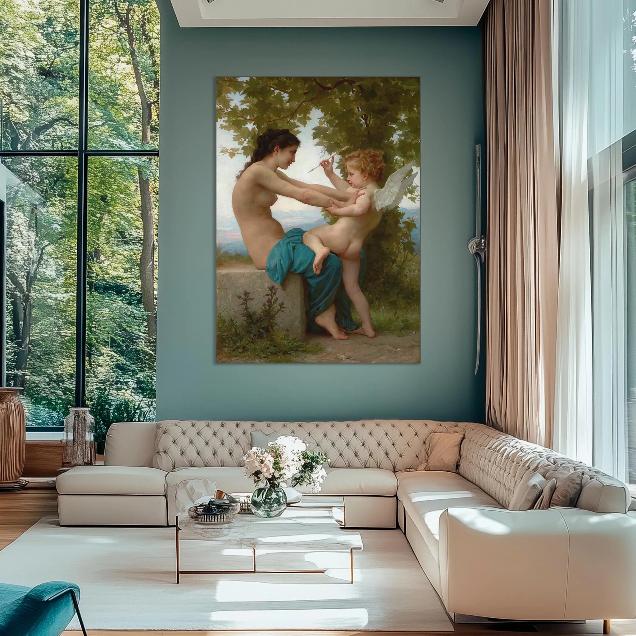 The Girl Defending Herself Against Eros