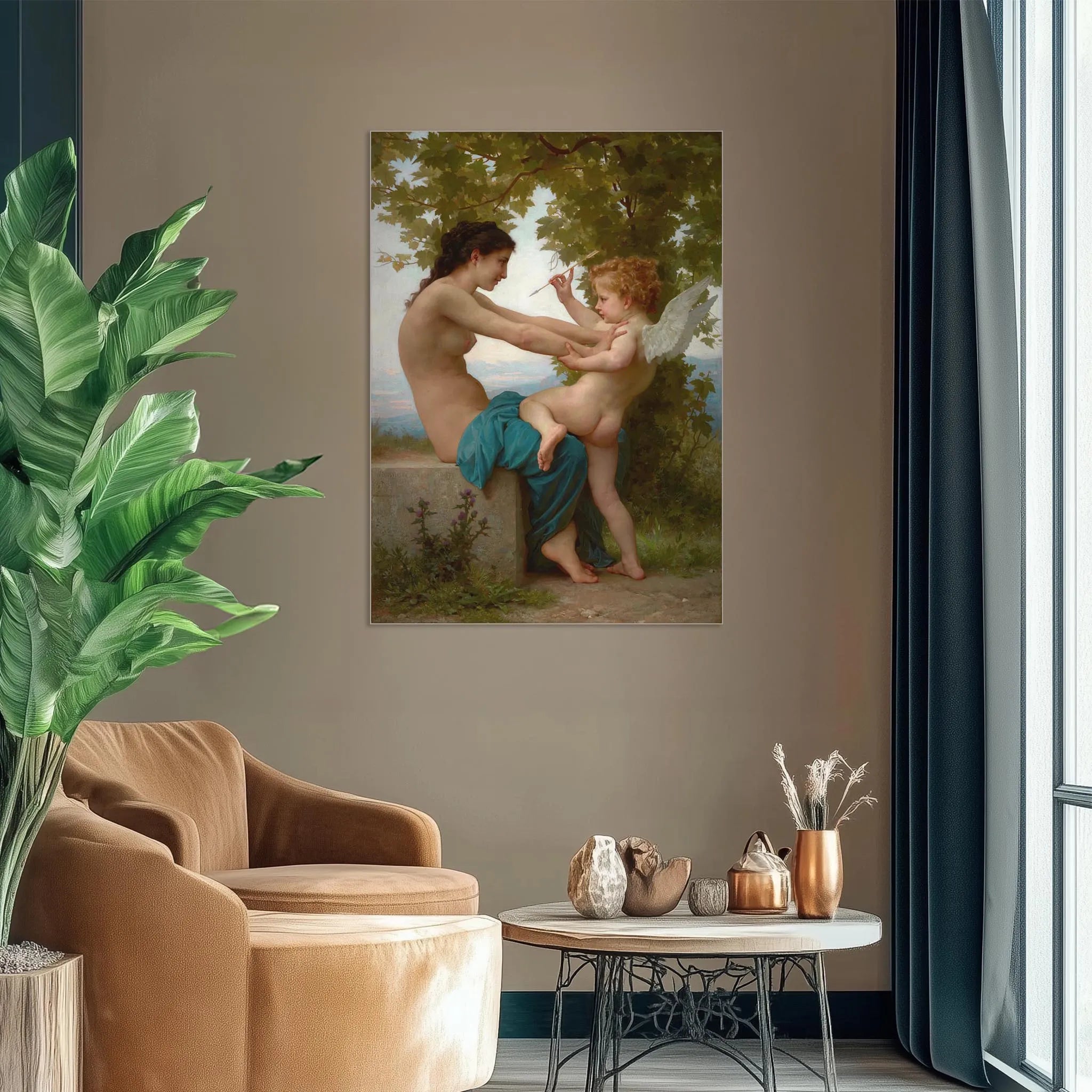 The Girl Defending Herself Against Eros