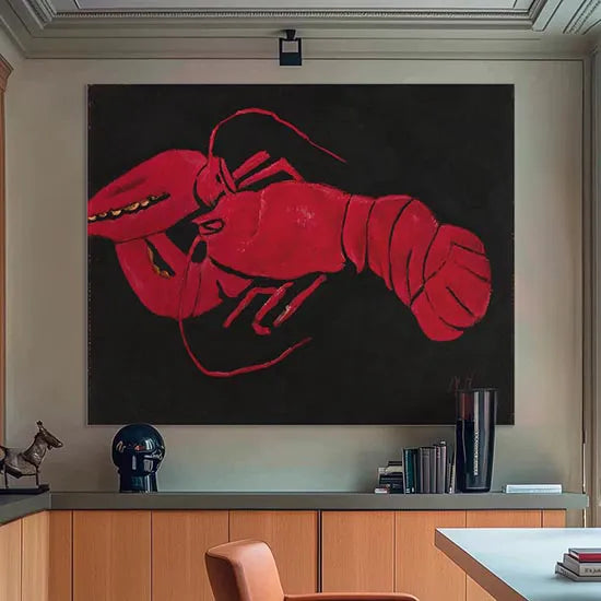 Lobster on Black Background