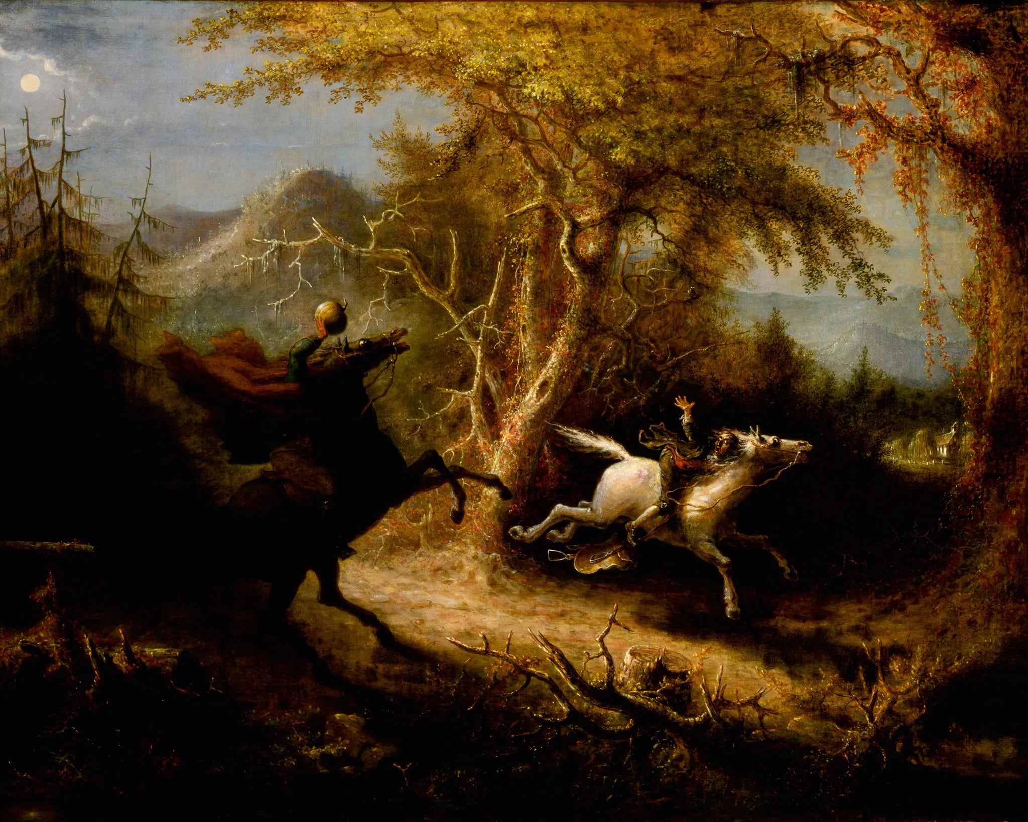 The Headless Horseman Pursuing Ichabod Crane