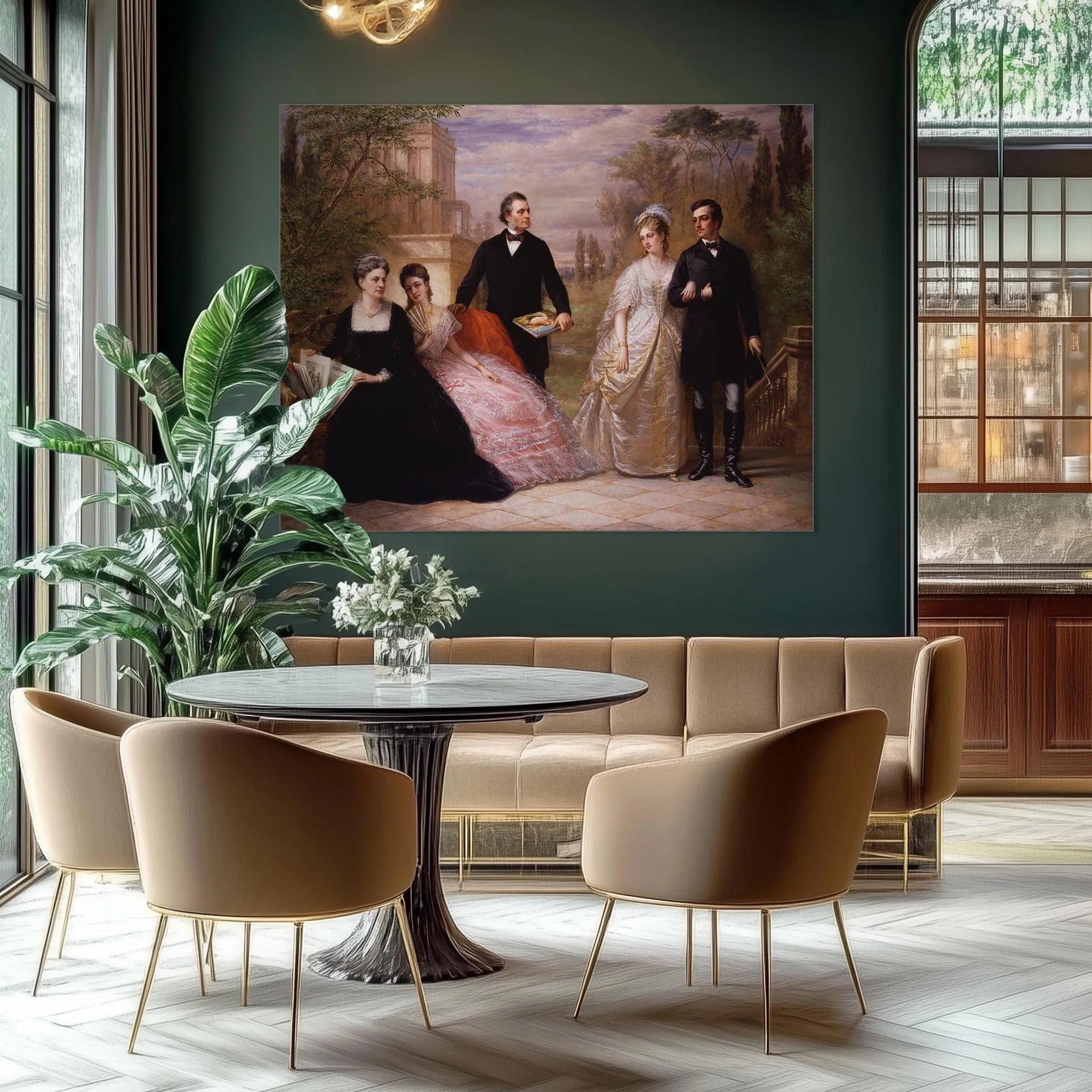 The Field Family in a Garden