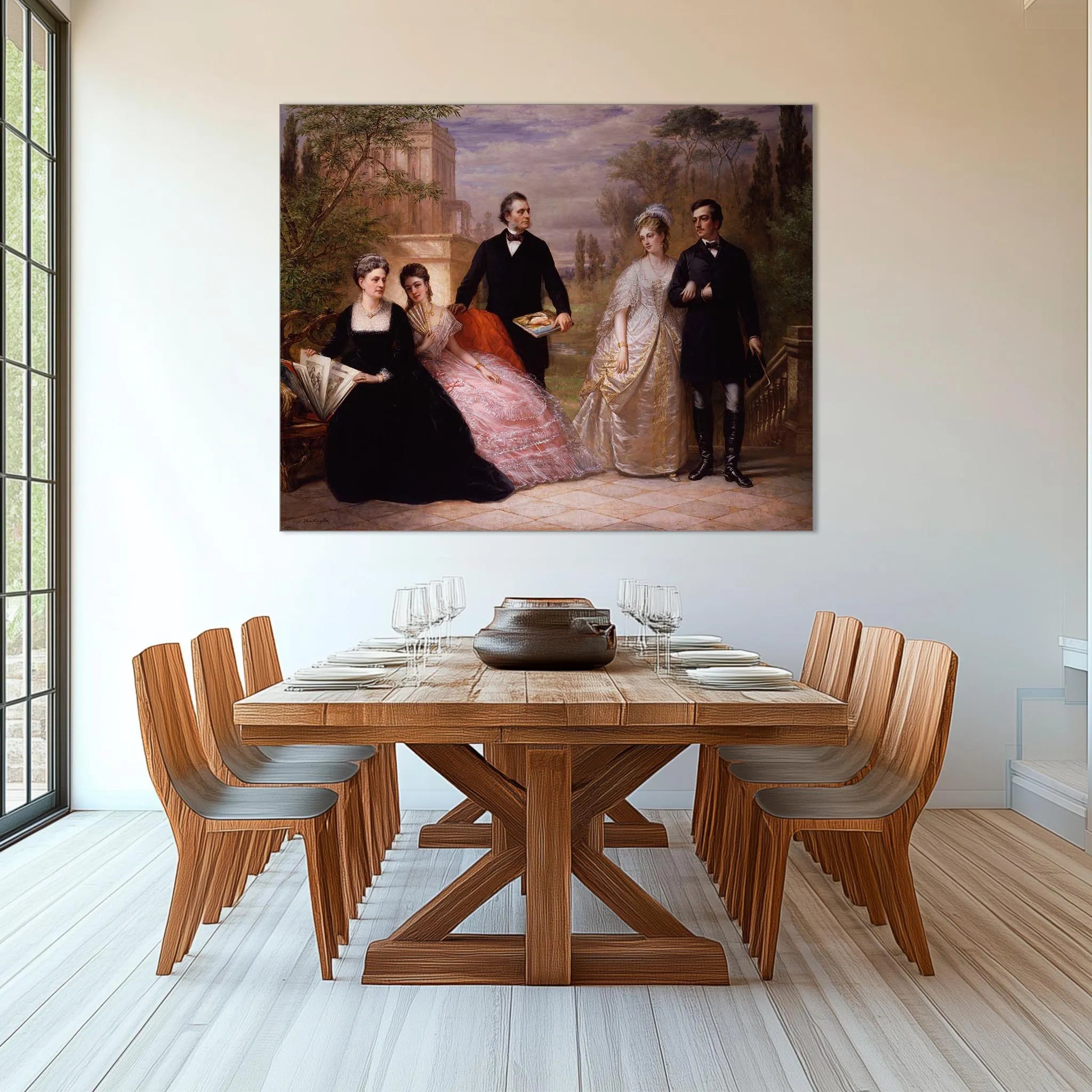 The Field Family in a Garden