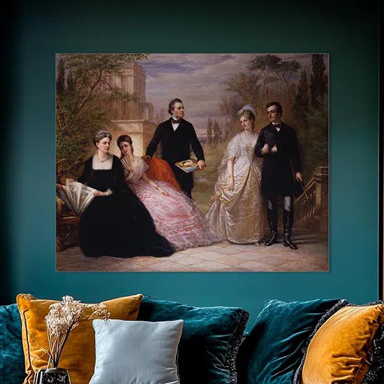The Field Family in a Garden